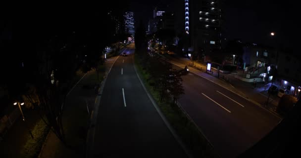 Night Traffic Jam City Crossing Tokyo High Quality Footage Nakano — Vídeo de stock
