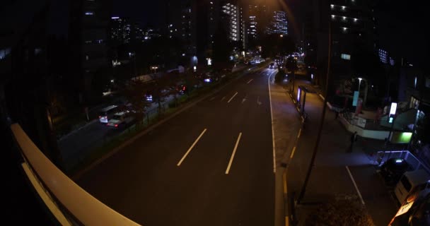 Blocaj Trafic Noapte Trecerea Orașului Tokyo Imagini Înaltă Calitate Districtul — Videoclip de stoc