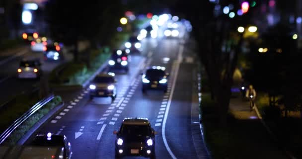 Night Traffic Jam City Crossing Tokyo High Quality Footage Nakano — Video Stock