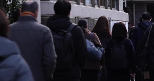 Een Menigte Wandelende Mensen Straat Hoge Kwaliteit Beeldmateriaal Chuo District — Stockvideo
