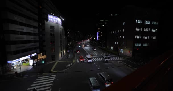 Atasco Nocturno Avenida Yamate Meguro Distrito Ohashi Tokio Japón 2023 — Vídeo de stock