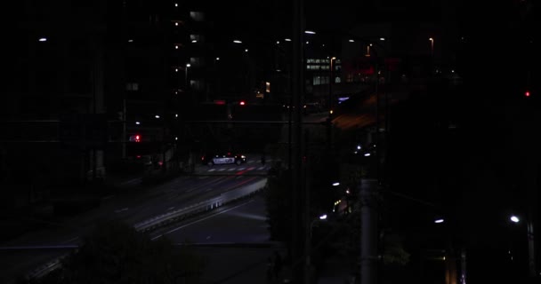 Embouteillage Nocturne Sur Yamate Avenue Meguro District Ohashi Tokyo Japon — Video