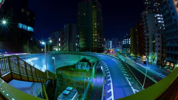 Atasco Tráfico Nocturno Avenida Yamate Tokio Imágenes Alta Calidad Meguro — Vídeos de Stock