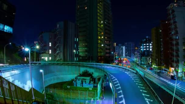 Tokyo Daki Yamate Bulvarı Nda Trafik Sıkışıklığı Gecesi Yüksek Kalite — Stok video