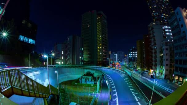 Μια Νύχτα Μποτιλιάρισμα Στη Λεωφόρο Γιαμάτε Στο Τόκιο Υψηλής Ποιότητας — Αρχείο Βίντεο