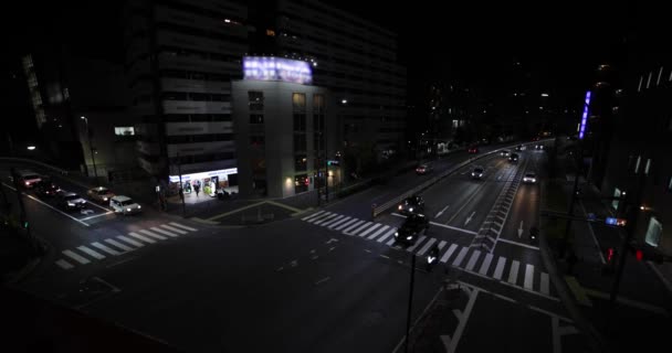 Night Traffic Jam Yamate Avenue Meguro District Ohashi Tokyo Japan — Stock Video