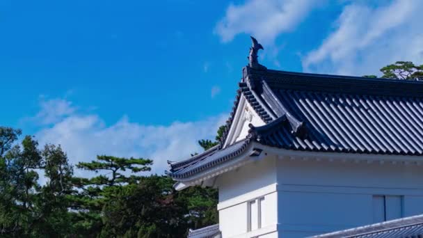 Timelapse Nube Puerta Del Castillo Odawara Kanagawa Imágenes Alta Calidad — Vídeo de stock