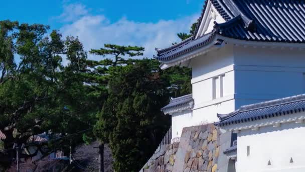 Timelapse Moln Vid Porten Till Odawara Slott Kanagawa Högkvalitativ Film — Stockvideo