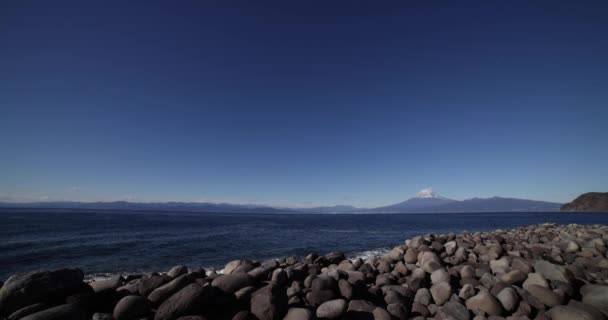 Fuji Pobliżu Wybrzeża Suruga Shizuoka Szeroki Strzał Wysokiej Jakości Materiał — Wideo stockowe