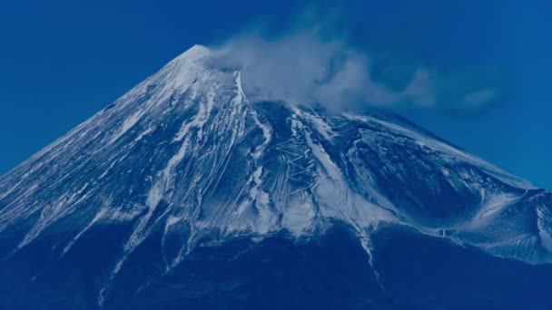 Fuji Hegy Időapszisa Suruga Partjainál Shizuoka Ban Kiváló Minőségű Felvétel — Stock videók