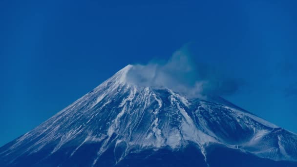 Timelapse Del Monte Fuji Cerca Costa Suruga Shizuoka Imágenes Alta — Vídeos de Stock