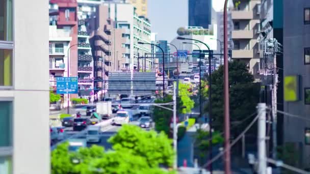 Közlekedési Dugó Volt Tokióban Városi Utcában Kiváló Minőségű Felvétel Meguro — Stock videók