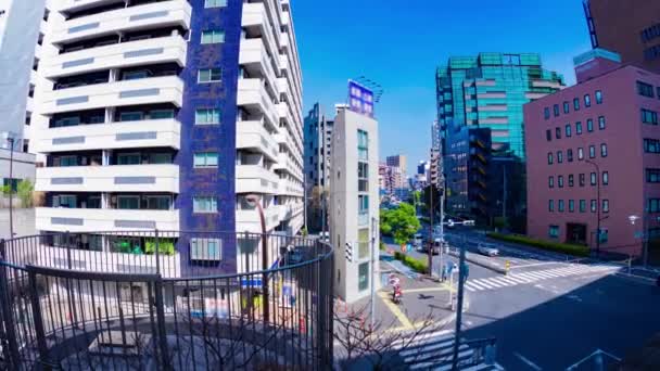 Susseguirsi Ingorghi Nella Strada Cittadina Tokyo Filmati Alta Qualità Meguro — Video Stock