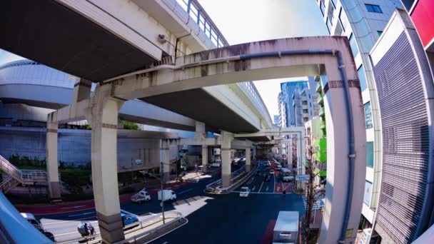 Susseguirsi Ingorghi Nella Strada Cittadina Tokyo Filmati Alta Qualità Meguro — Video Stock
