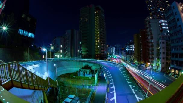 Μια Νύχτα Μποτιλιάρισμα Στη Λεωφόρο Γιαμάτε Στο Τόκιο Υψηλής Ποιότητας — Αρχείο Βίντεο