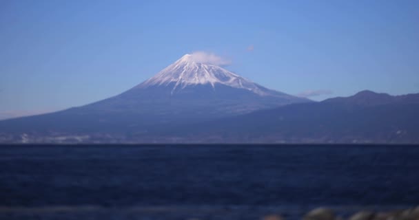 Miniatura Fuji Perto Costa Suruga Shizuoka Tiltshift Imagens Alta Qualidade — Vídeo de Stock