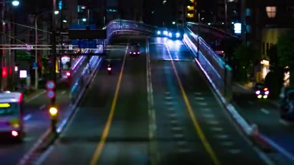 Une Nuit Timelapse Embouteillage Rue Ville Tokyo Images Haute Qualité — Video
