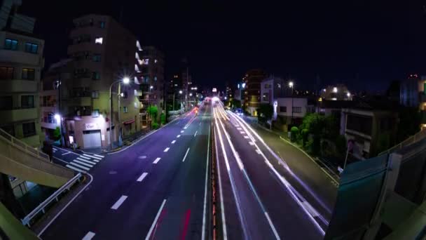 Een Avond Tijdspanne Van Verkeersopstopping Stad Straat Tokio Hoge Kwaliteit — Stockvideo