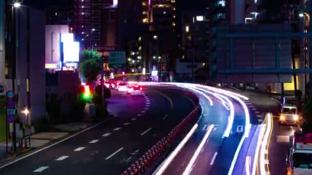 東京の街中の渋滞の夜のタイムラプス 高品質4K映像 世田谷区東京都05 2023東京都内の中心部です — ストック動画