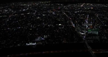 Chiba 'da gece gezintisi. Yüksek kalite 4K görüntü. Chiba Japonya 12.20.2019 Tokyo 'nun merkezidir.. 