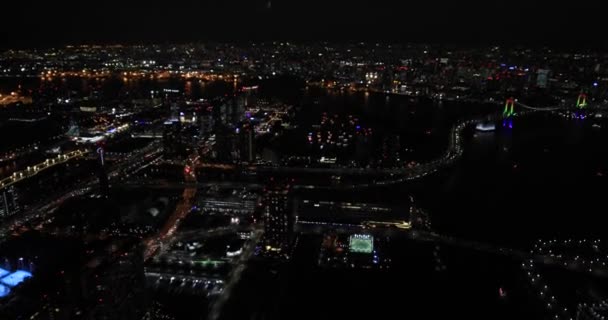 Νυχτερινή Κρουαζιέρα Στο Τόκιο Υψηλής Ποιότητας Πλάνα Τόκιο Ιαπωνία 2019 — Αρχείο Βίντεο