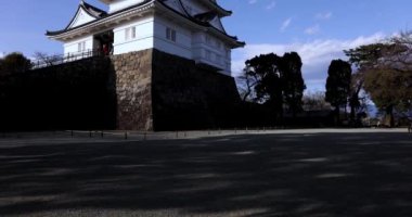 Odawara kalesi Kanagawa meydanında. Yüksek kalite 4K görüntü. Odawara bölgesi Kanagawa Japonya 01.24.2023 Japonya 'da geleneksel mimaridir.