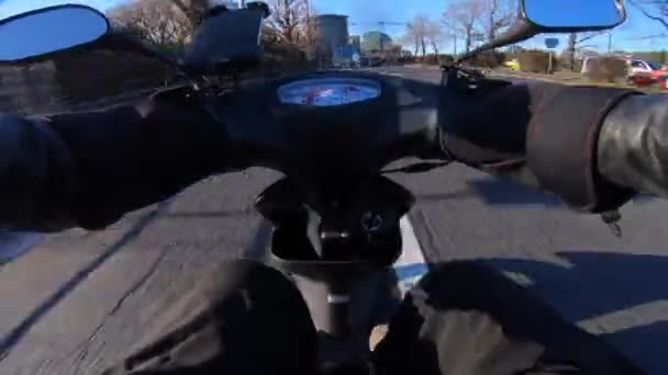 都内の街中でスマホで自転車で運転するタイムラプスハメ撮り撮影 高品質4K映像 東京都02 2023東京都内の中心部です — ストック動画