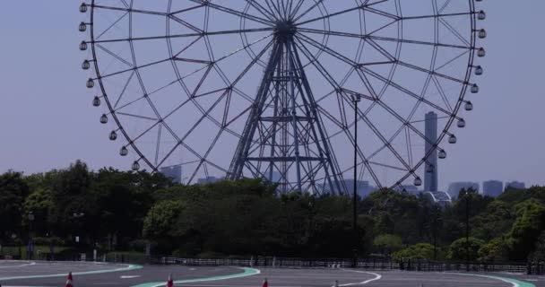 Una Rueda Hurón Movimiento Parque Kasairinkai Imágenes Alta Calidad Distrito — Vídeo de stock
