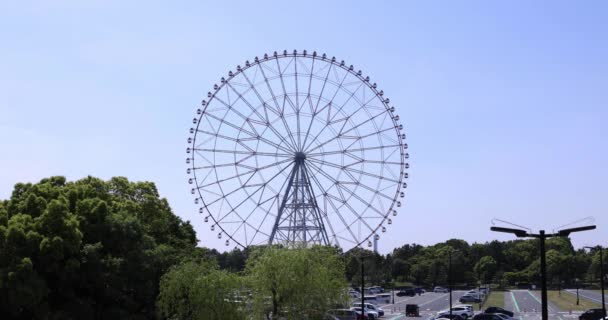 Рухаюче Колесо Парку Касаїрінкай Високоякісні Кадрів Район Едогава Rinkaicho Tokyo — стокове відео