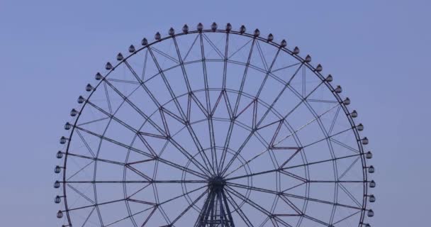 Uma Roda Gigante Movimento Parque Kasairinkai Imagens Alta Qualidade Edogawa — Vídeo de Stock