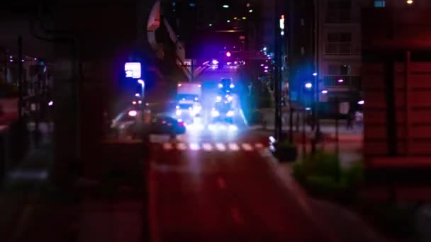 Uma Cronologia Noturna Engarrafamento Rua Cidade Tóquio Imagens Alta Qualidade — Vídeo de Stock