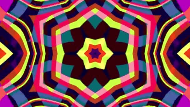 Цикл Геометричного Психоделічного Візерунка Високоякісні Кадри 2023 — стокове відео