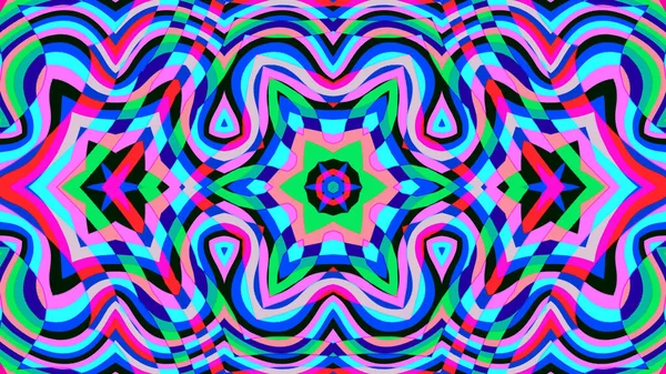 Ein Hintergrundbild Geometrischer Psychedelischer Muster Hochwertige Illustration 2023 Stockbild