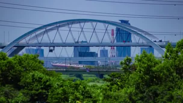 Stau Der Innenstadt Und Auf Der Autobahn Tokio Hochwertiges Filmmaterial — Stockvideo