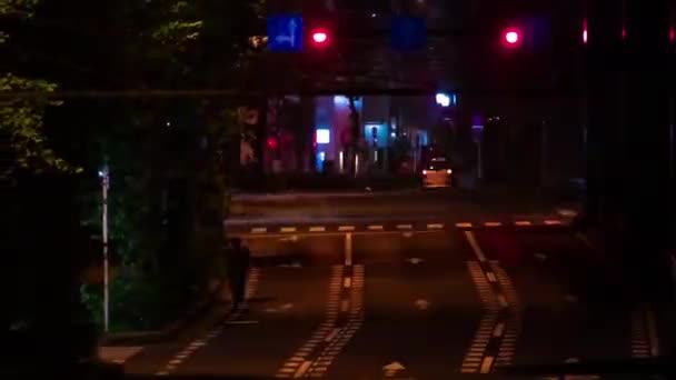 Ein Nächtlicher Stau Auf Der Stadtstraße Tokio Hochwertiges Filmmaterial Shibuya — Stockvideo