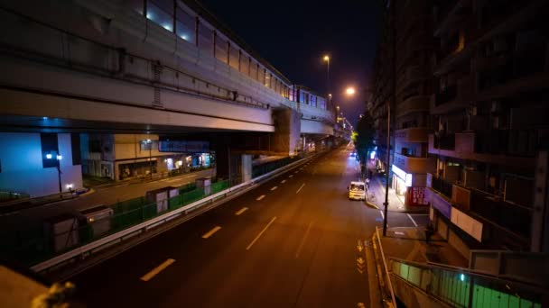 Een Avond Tijdspanne Van Verkeersopstopping Stad Straat Tokio Hoge Kwaliteit — Stockvideo