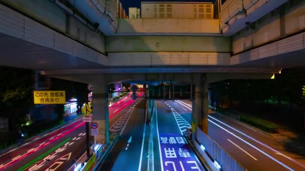 Une Nuit Timelapse Embouteillage Rue Ville Tokyo Images Haute Qualité — Video