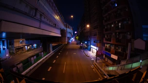 Μια Νύχτα Timelapse Του Μποτιλιαρίσματος Στο Δρόμο Της Πόλης Στο — Αρχείο Βίντεο