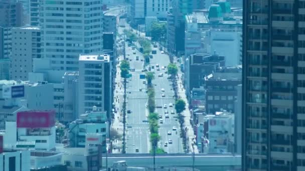 大阪のテレフォトで撮影された市街地の高角度の街並み 高品質の4K映像を公開しました 大阪の高塚鉄道に近いアサヒエリア4 010 2023 — ストック動画