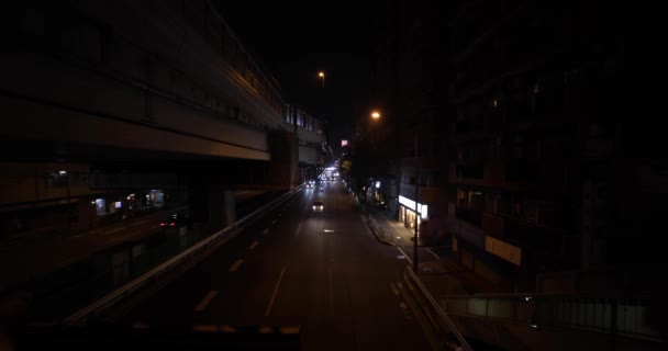 Atasco Tráfico Nocturno Calle Ciudad Bajo Carretera Imágenes Alta Calidad — Vídeos de Stock