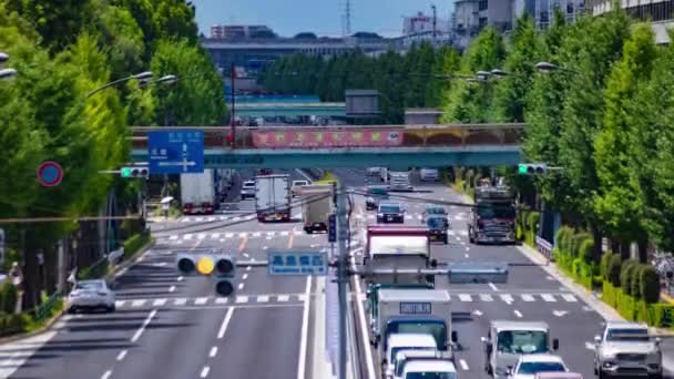 Timelapse Traffic Jam Downtown Street Takashimadaira Tokyo Imagens Alta Qualidade — Vídeo de Stock