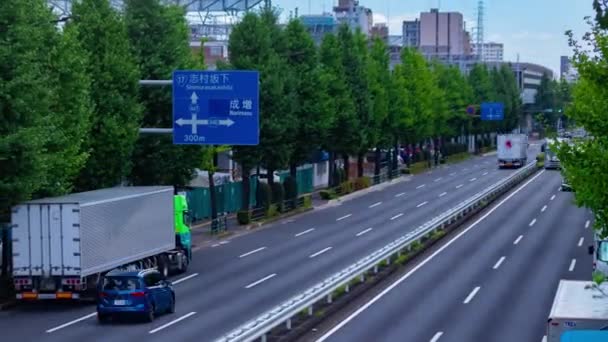 Een Tijdspanne Van Files Binnenstad Straat Takashimadaira Tokyo Hoge Kwaliteit — Stockvideo