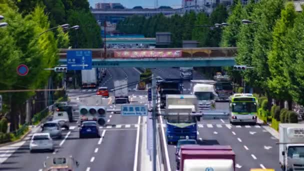 Een Tijdspanne Van Files Binnenstad Straat Takashimadaira Tokyo Hoge Kwaliteit — Stockvideo