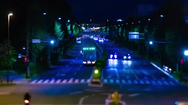 Ночной Затор Пробок Улице Такасимадайра Токио Высококачественные Кадры Итабаси Район — стоковое видео