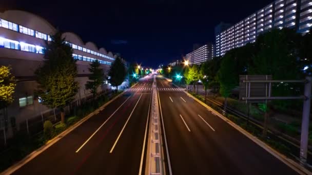 Atasco Tráfico Nocturno Calle Del Centro Takashimadaira Tokio Imágenes Alta — Vídeos de Stock