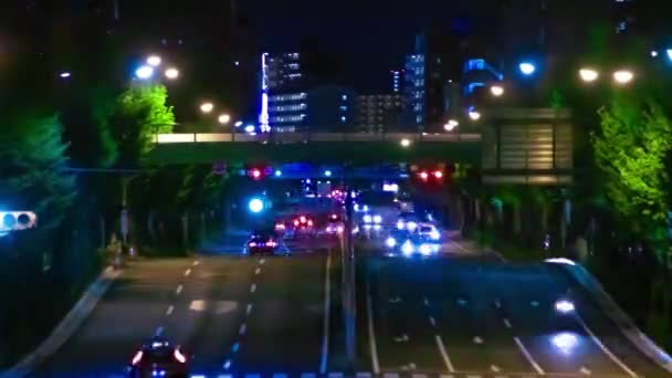 Une Nuit Timelapse Embouteillage Dans Rue Centre Ville Takashimadaira Tokyo — Video