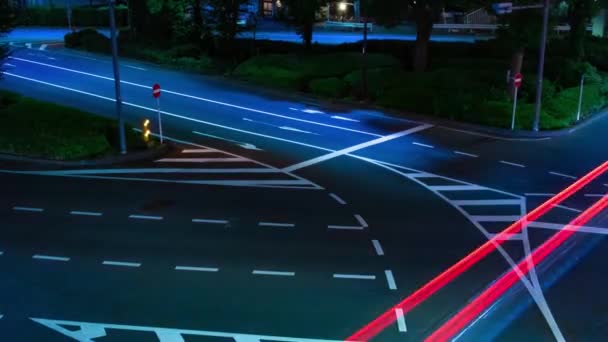 Нічний Проміжок Часу Проїзду Перехресті Міста Токіо Високоякісні Кадри Ітабаші — стокове відео