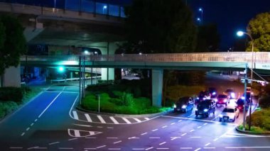 Tokyo 'daki şehir kavşağında trafik sıkışıklığı zamanı. Yüksek kalite 4K görüntü. Itabashi bölgesi Tokyo 09.01.2023 Tokyo 'nun merkezidir.. 