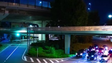 Tokyo 'daki şehir kavşağında trafik sıkışıklığı zamanı. Yüksek kalite 4K görüntü. Itabashi bölgesi Tokyo 09.01.2023 Tokyo 'nun merkezidir.. 