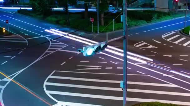 東京の交差点で交通渋滞の夜のタイムラプス 高品質の4K映像を公開しました 東京都板橋地区 2023 東京都の中心地 — ストック動画
